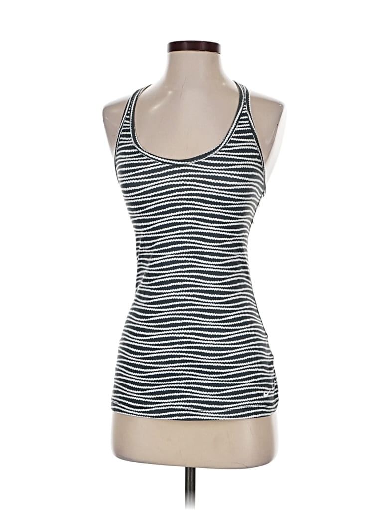 NIKE Pre-owned Tank Top Silver Halter Neckline Tops