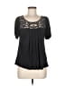 Twenty One Black Short Sleeve Blouse Size M - photo 1
