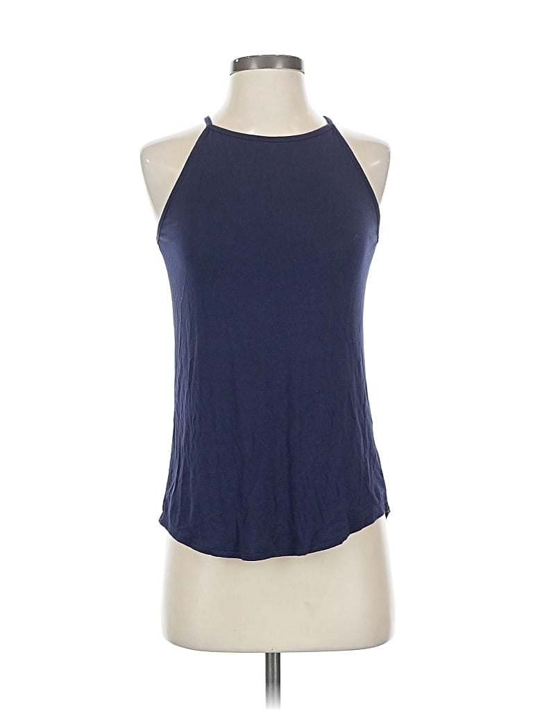 Pre-owned Loukeith Tank Top Blue Halter Neckline Tops
