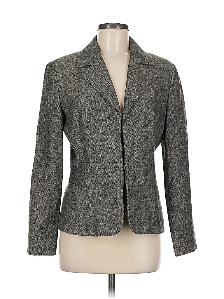 Pre-owned Signature By Larry Levine Blazer Jacket In Gray