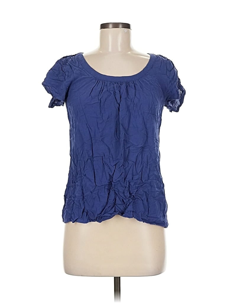 Pre-owned Willi Smith Short Sleeve Blouse In Blue