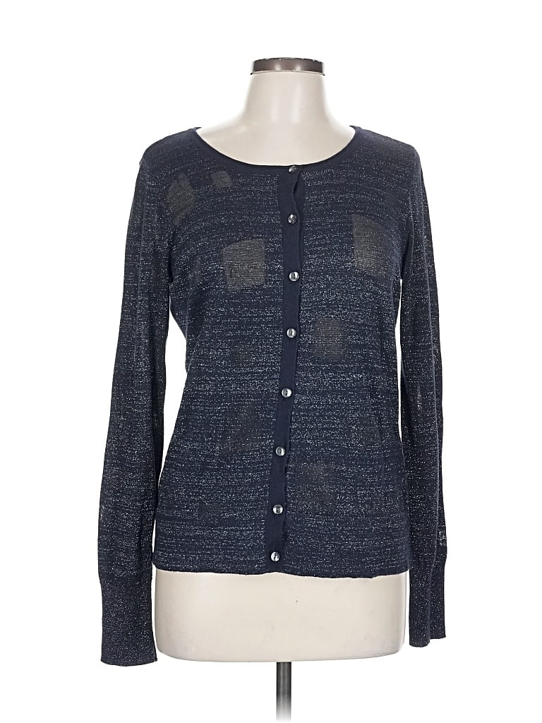 Pre-owned Simply Vera Vera Wang Cardigan Sweater In Blue