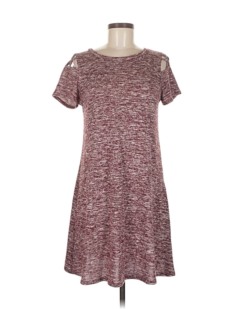 Pre-owned Altar'd State Casual Dress In Burgundy