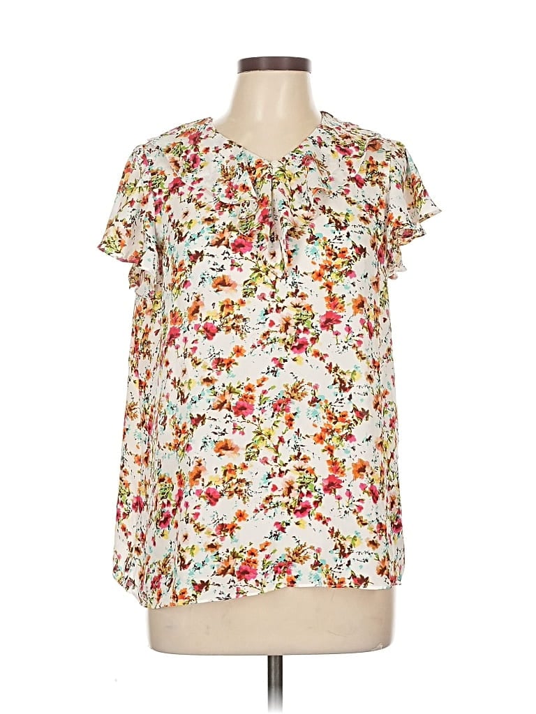 Alex & Lili Short Sleeve Blouse In Multi