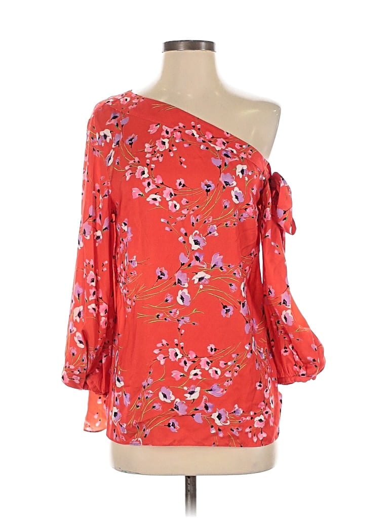 Pre-owned Banana Republic 3/4 Sleeve Blouse In Red