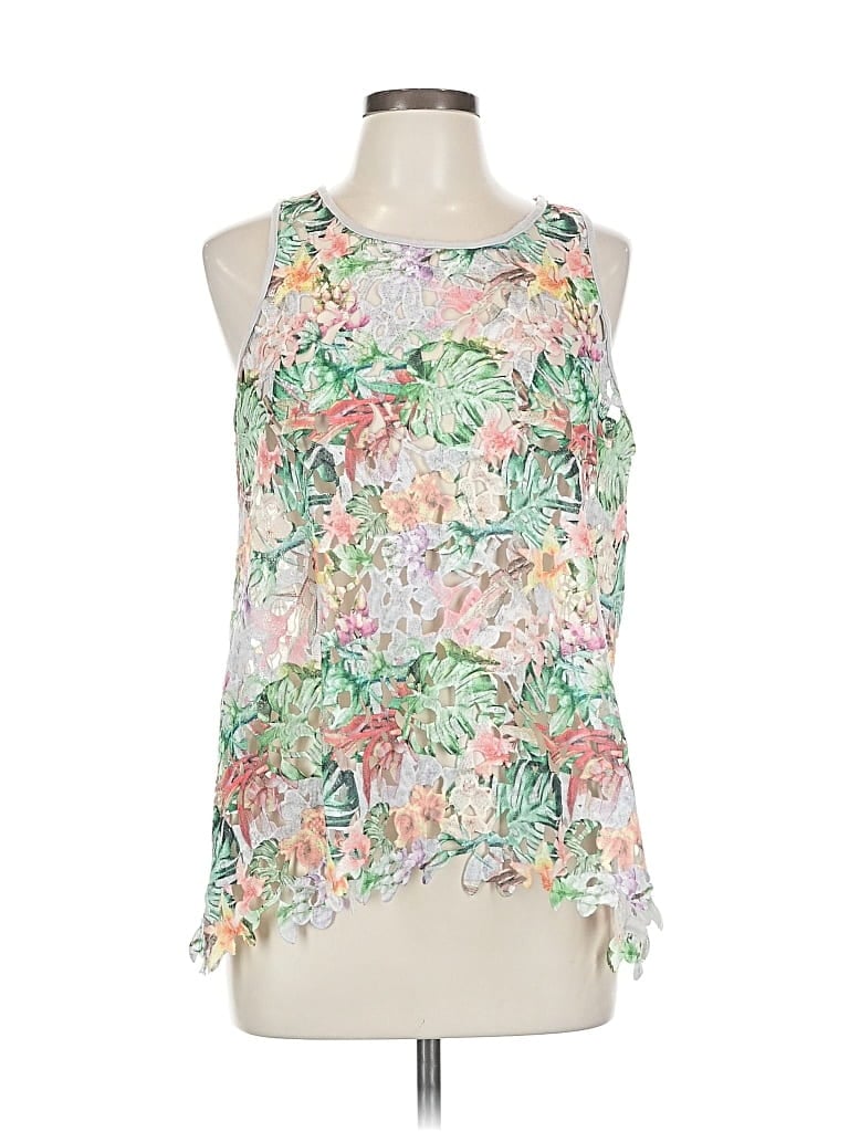 Pre-owned Assorted Brands Sleeveless Blouse In Green