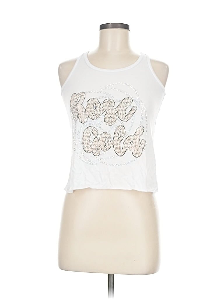 Pre-owned Unbranded Sleeveless T-shirt In White