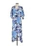 Lezat 100% Polyester Blue Casual Dress Size L - photo 1