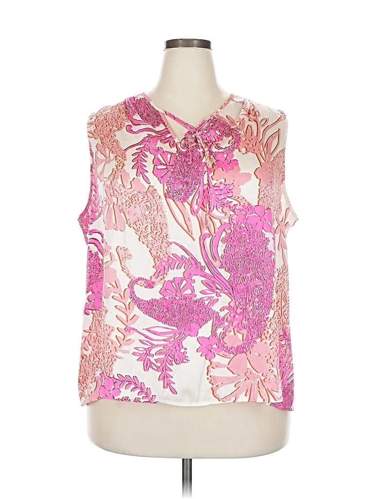 Pre-owned Coldwater Creek Sleeveless Blouse In Pink