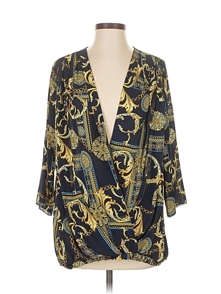 Pre-owned Karen T Design Kimono In Blue