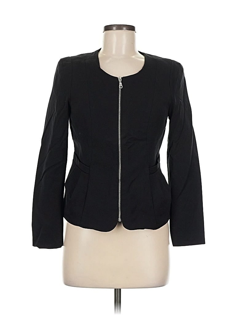 Pre-owned H&m Blazer Jacket In Black