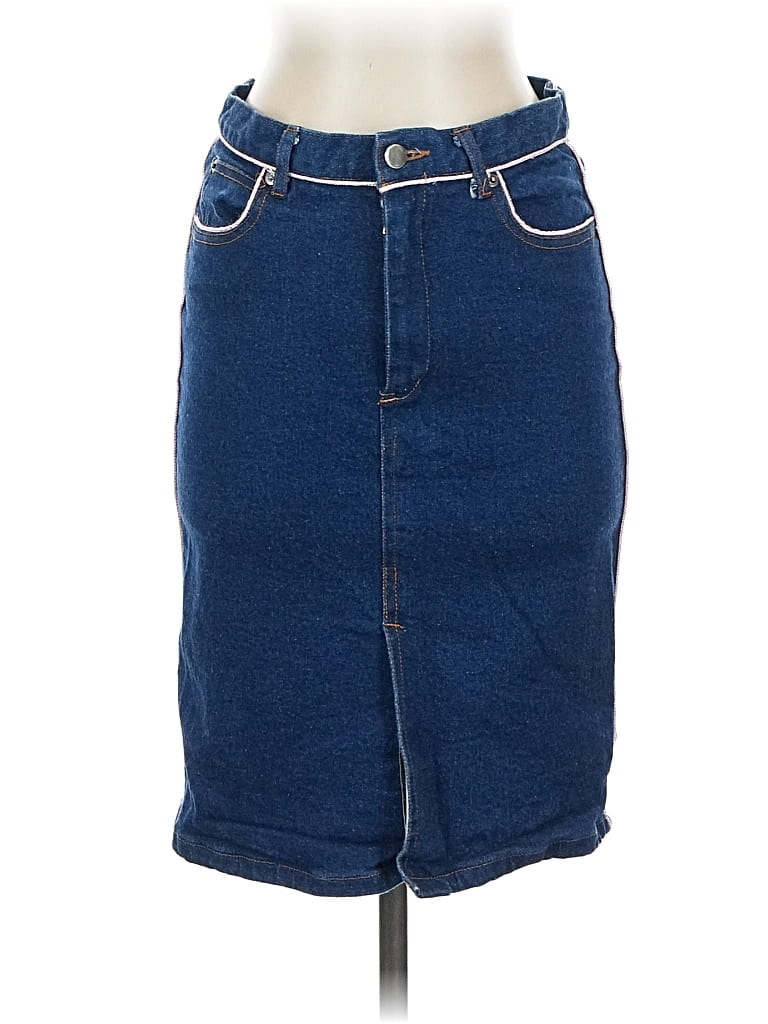 Pre-owned Lux Denim Skirt In Blue