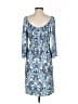 Boston Proper Paisley Blue Casual Dress Size 5 - photo 2