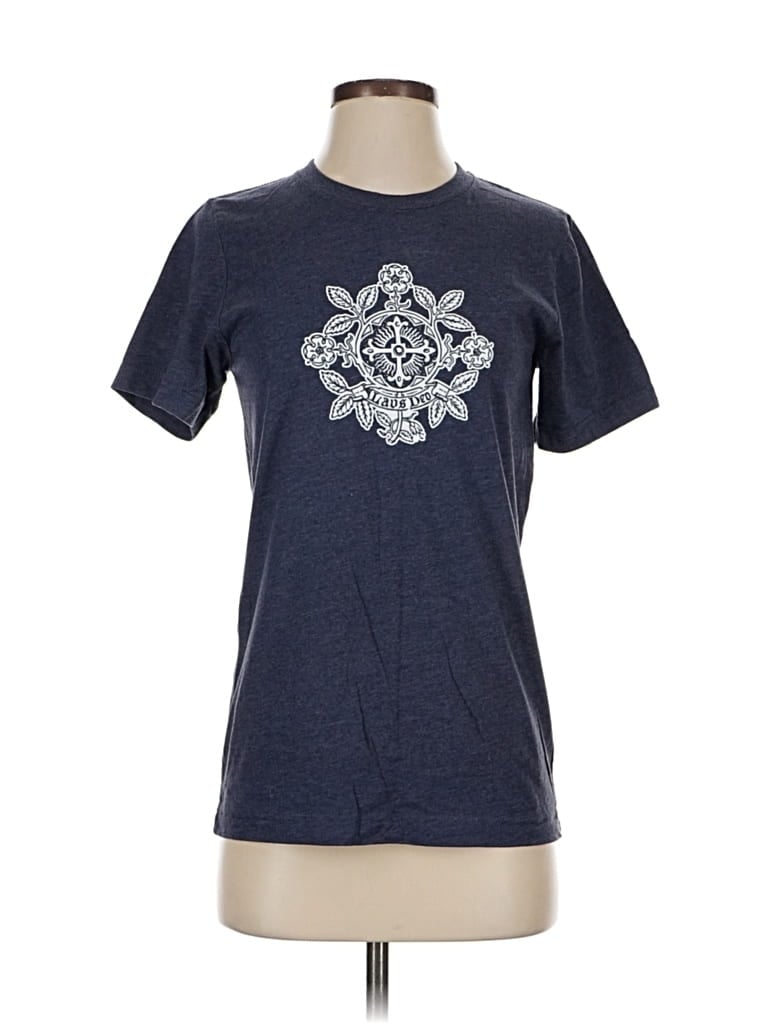 Pre-owned Canvas Short Sleeve T-shirt In Blue