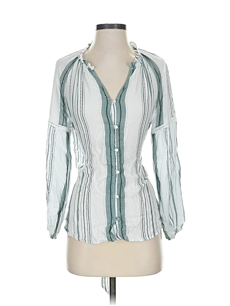 MOON RIVER Pre-owned 3/4 Sleeve Blouse In Green