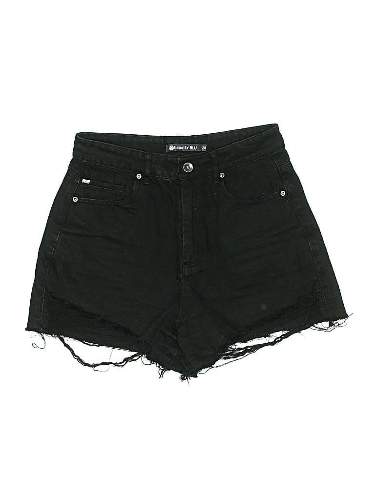 Pre-owned Tractr Denim Shorts In Black