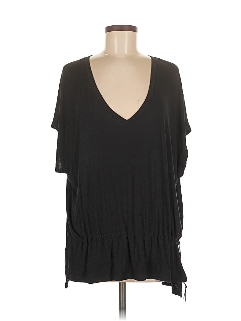 Pre-owned Cabi Short Sleeve Top Black V Neck Tops