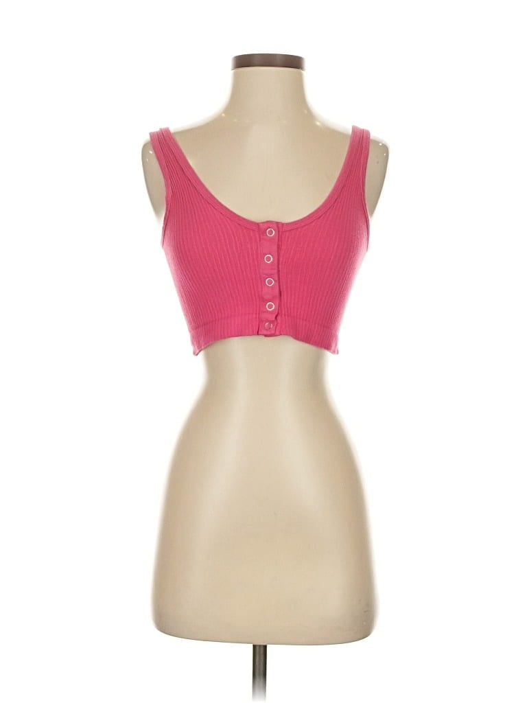 Pre-owned Out From Under Sleeveless Top Pink Sweetheart Neckline Tops