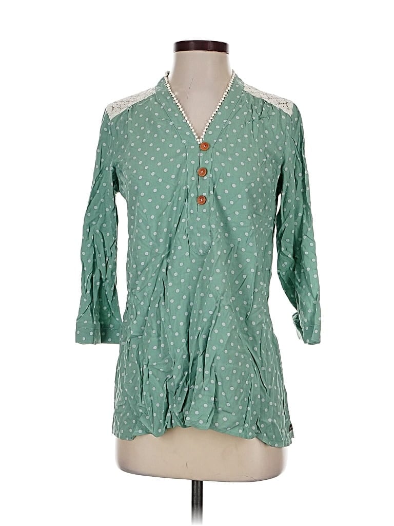 Pre-owned Matilda Jane 3/4 Sleeve Blouse In Green