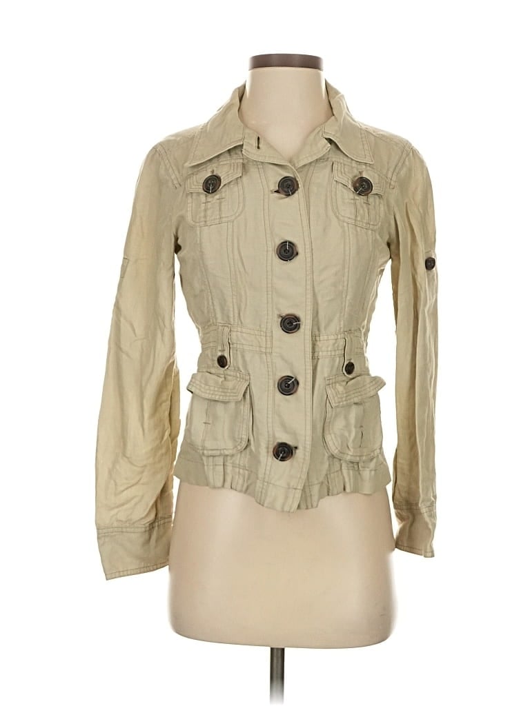 Pre-owned Mng Jacket In Brown