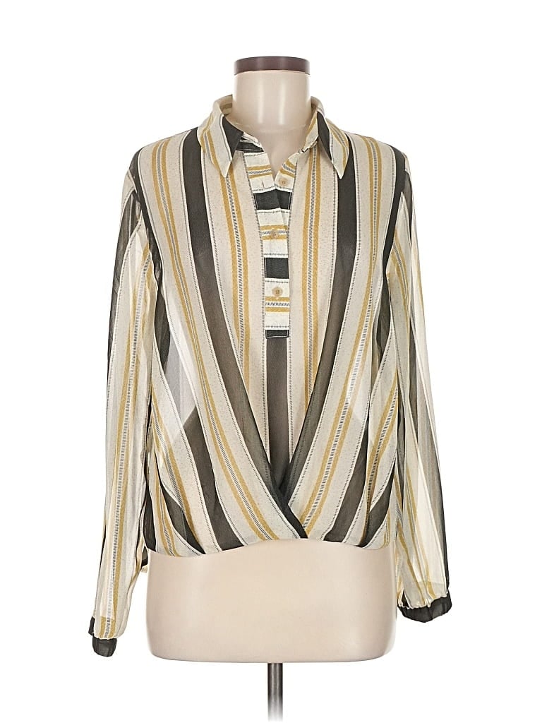 CABI Pre-owned 3/4 Sleeve Blouse In Gold