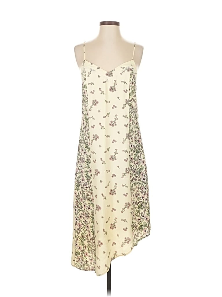 Pre-owned Kaari Blue Casual Dress In White