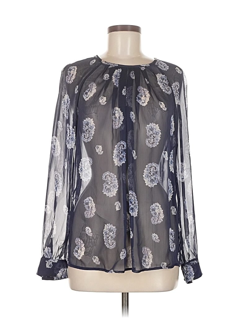 Pre-owned The Limited Long Sleeve Blouse In Blue