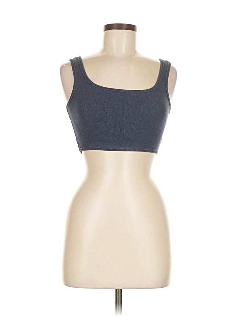 Pre-owned Garage Tank Top Gray Strapless Neckline Tops