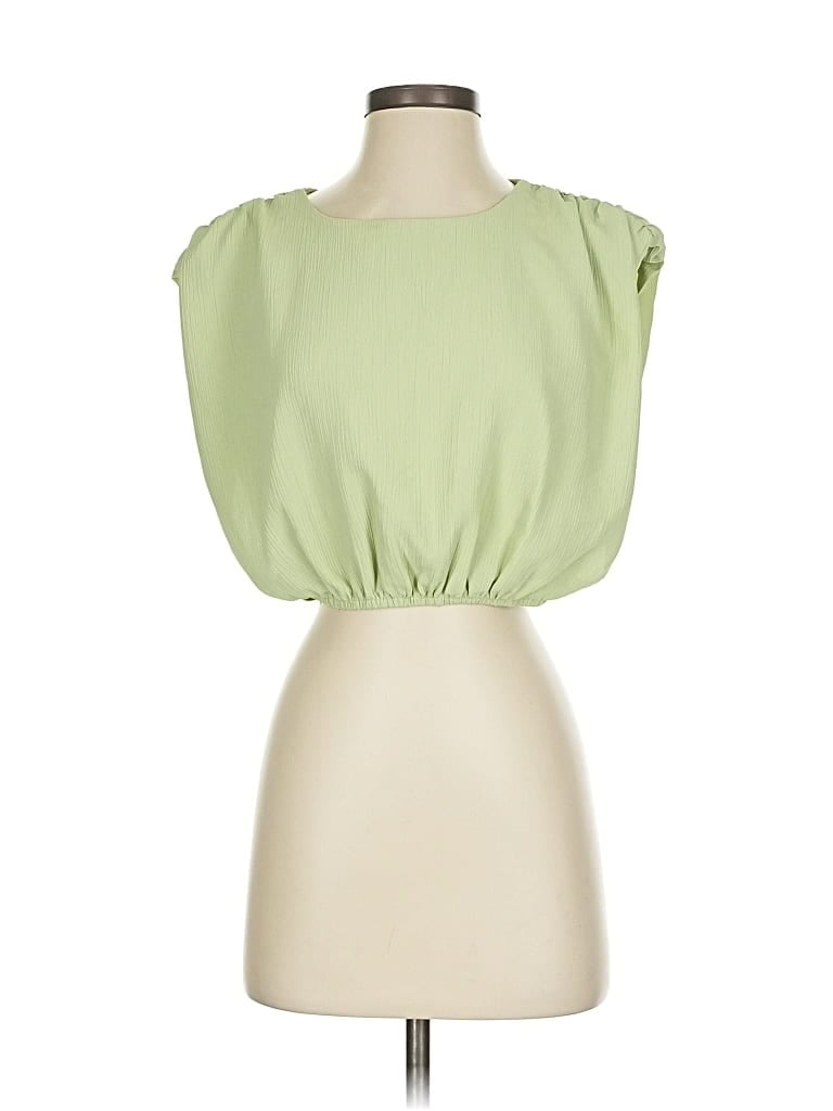 Pre-owned Astr Sleeveless Blouse In Green