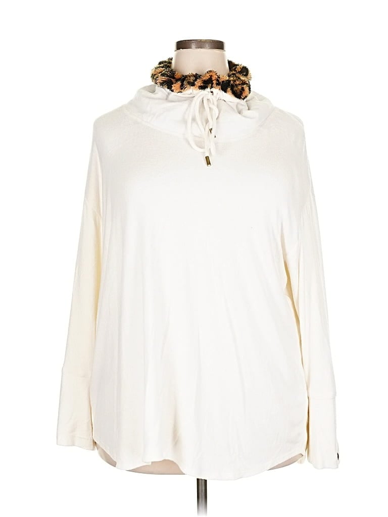 Pre-owned Ruby Rd. Turtleneck Sweater In White