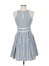 I.N. San Francisco Stripes Blue Casual Dress Size 7 - photo 2
