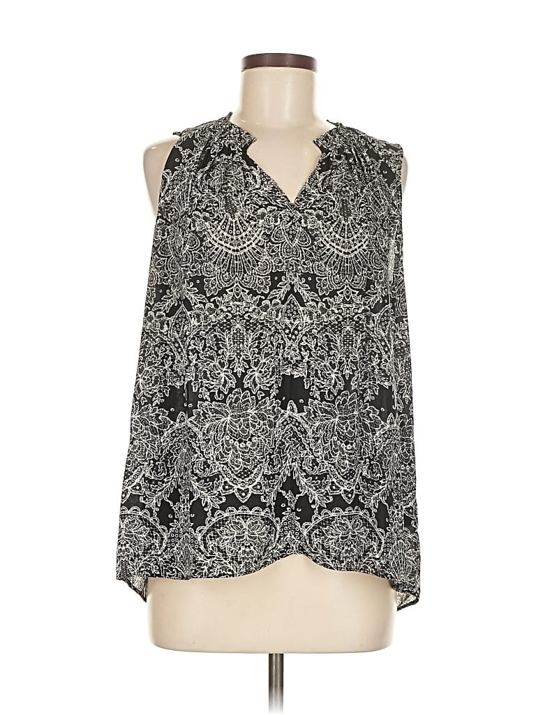 Pre-owned Simply Vera Vera Wang Sleeveless Blouse In Silver