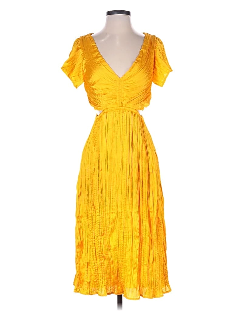 Pre-owned Express Cocktail Dress In Yellow