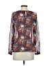 Just Fab 100% Polyester Burgundy Long Sleeve Blouse Size XS - photo 2