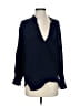 3.1 Phillip Lim 100% Silk Blue Long Sleeve Silk Top Size 2 - photo 1