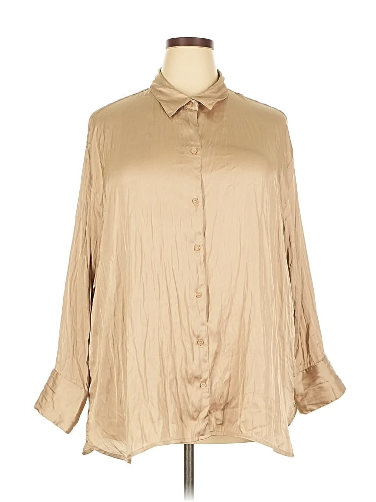 Pre-owned Old Navy Long Sleeve Blouse In Brown