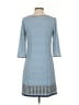 Max Studio Houndstooth Blue Casual Dress Size XS - photo 2