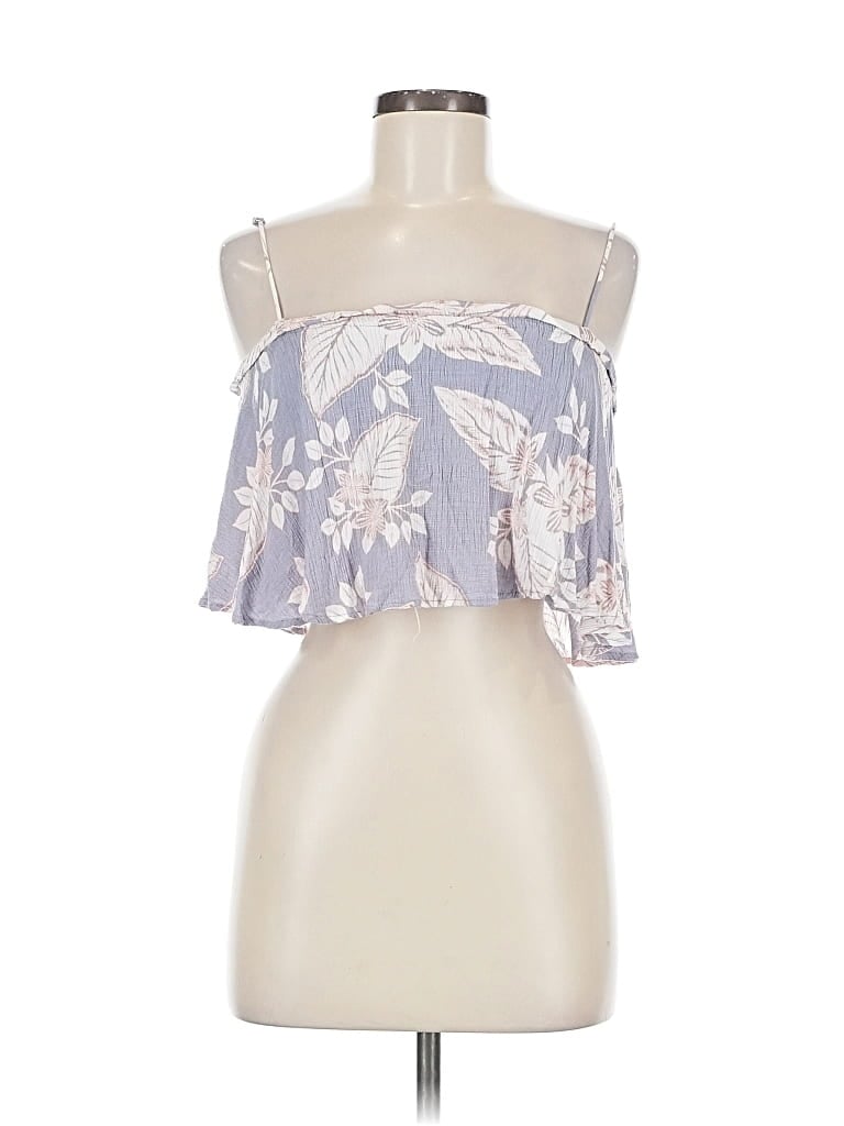 Pre-owned Cotton Candy La Tank Top Purple Strapless Neckline Tops