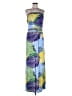 BCBGMAXAZRIA Tropical Blue Purple Casual Dress Size M - photo 1