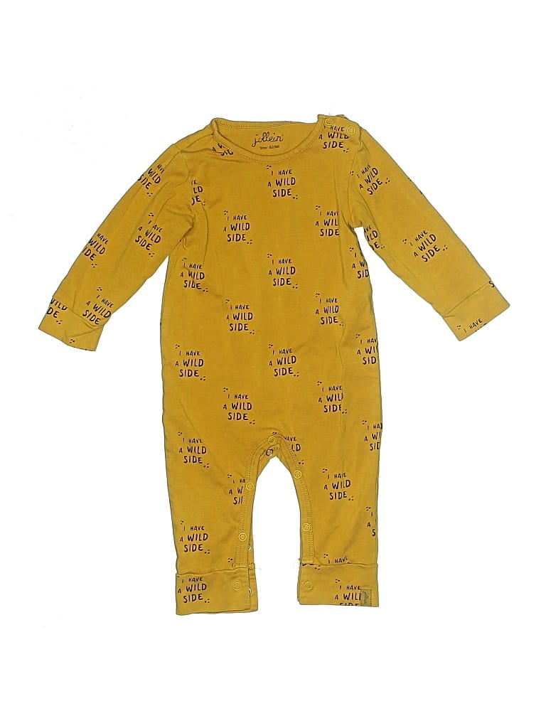 Pre-owned Assorted Brands Kids' Long Sleeve Onesie In Yellow