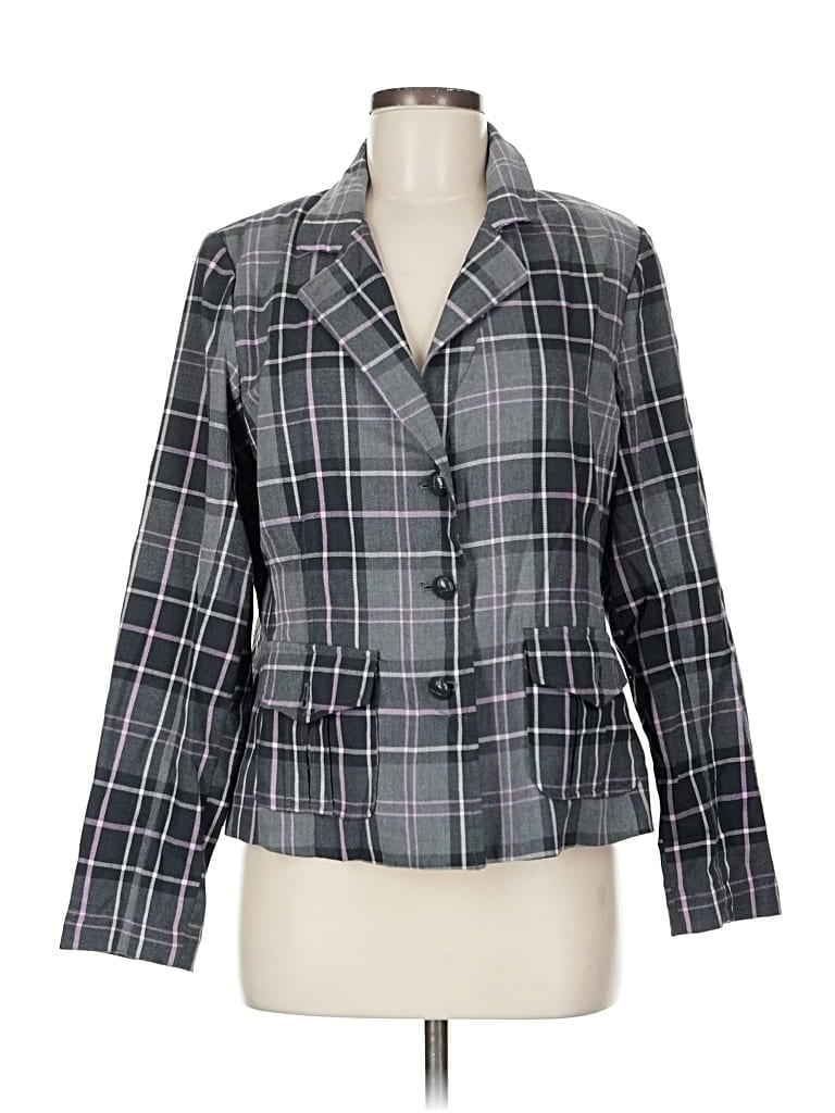 Pre-owned Joan Rivers Blazer Jacket In Gray