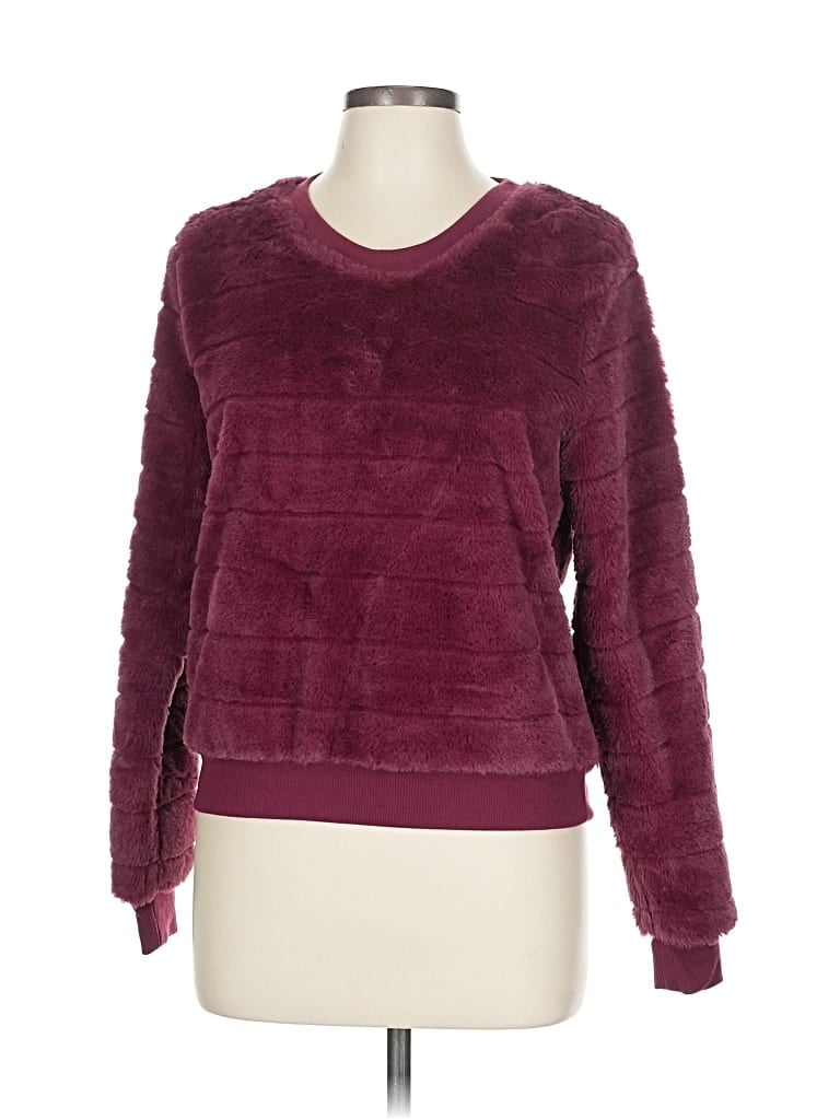 ALMOST FAMOUS Pre-owned Fleece Jacket In Burgundy