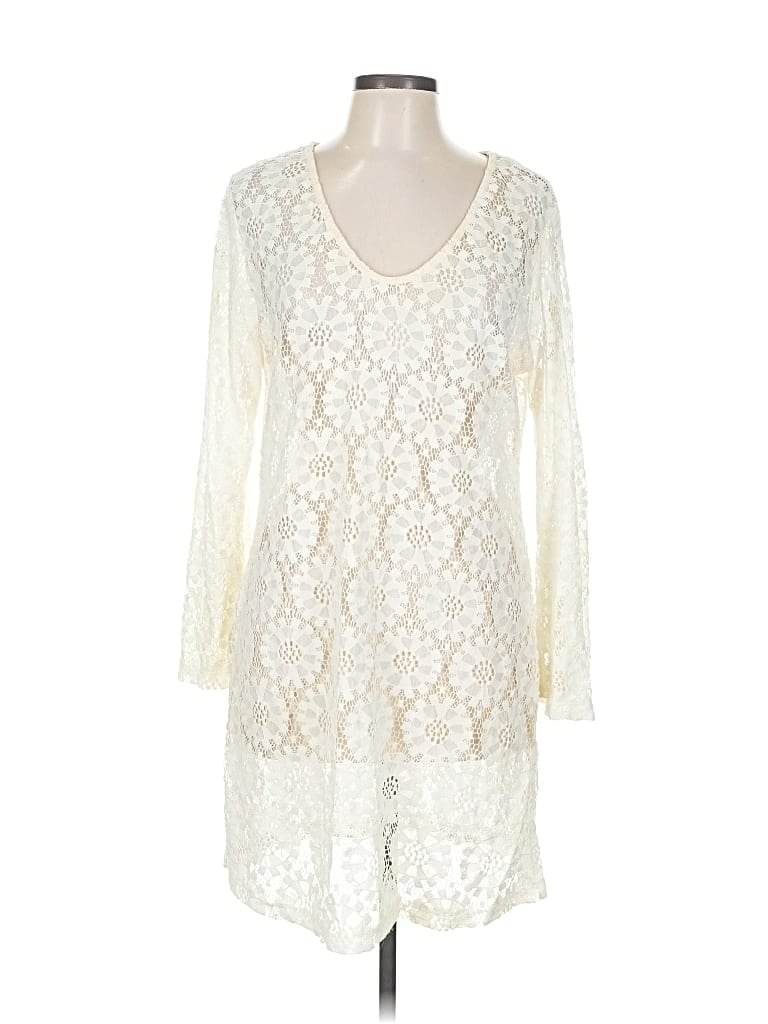 Pre-owned J Valdi Cocktail Dress In White