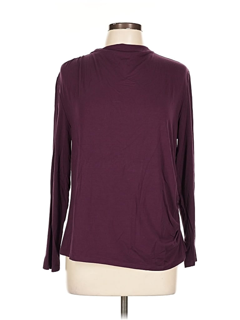Pre-owned Draper's & Damon's Long Sleeve T-shirt In Burgundy