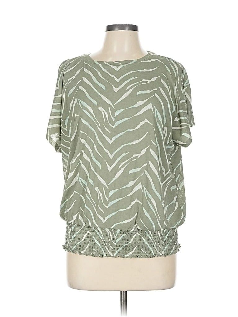 APT. 9 Pre-owned Short Sleeve Blouse In Green