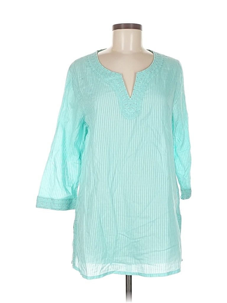 SIGRID OLSEN Pre-owned 3/4 Sleeve Blouse In Blue