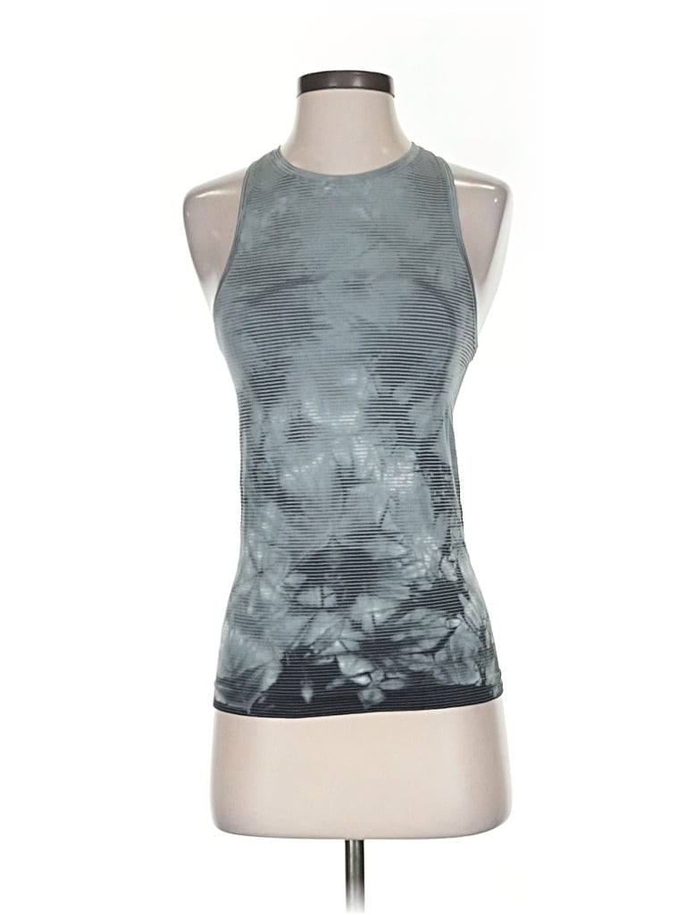 Pre-owned Lululemon Athletica Tank Top Gray Halter Neckline Tops