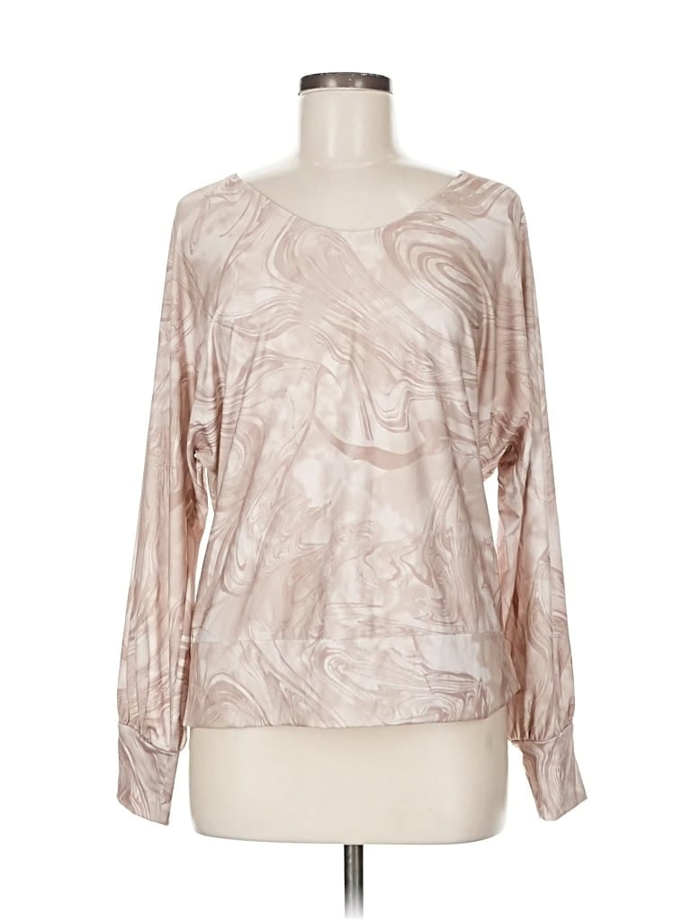 Pre-owned The Limited Long Sleeve Blouse In Brown