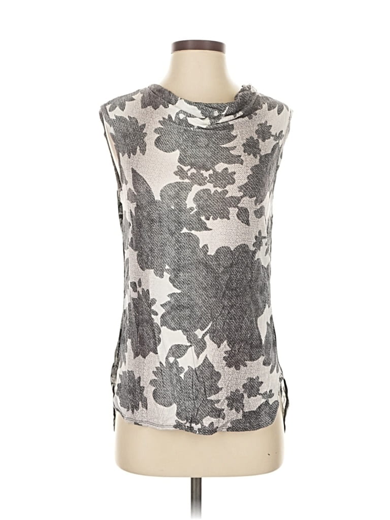 Pre-owned Cabi Sleeveless Top Gray High Neck Tops