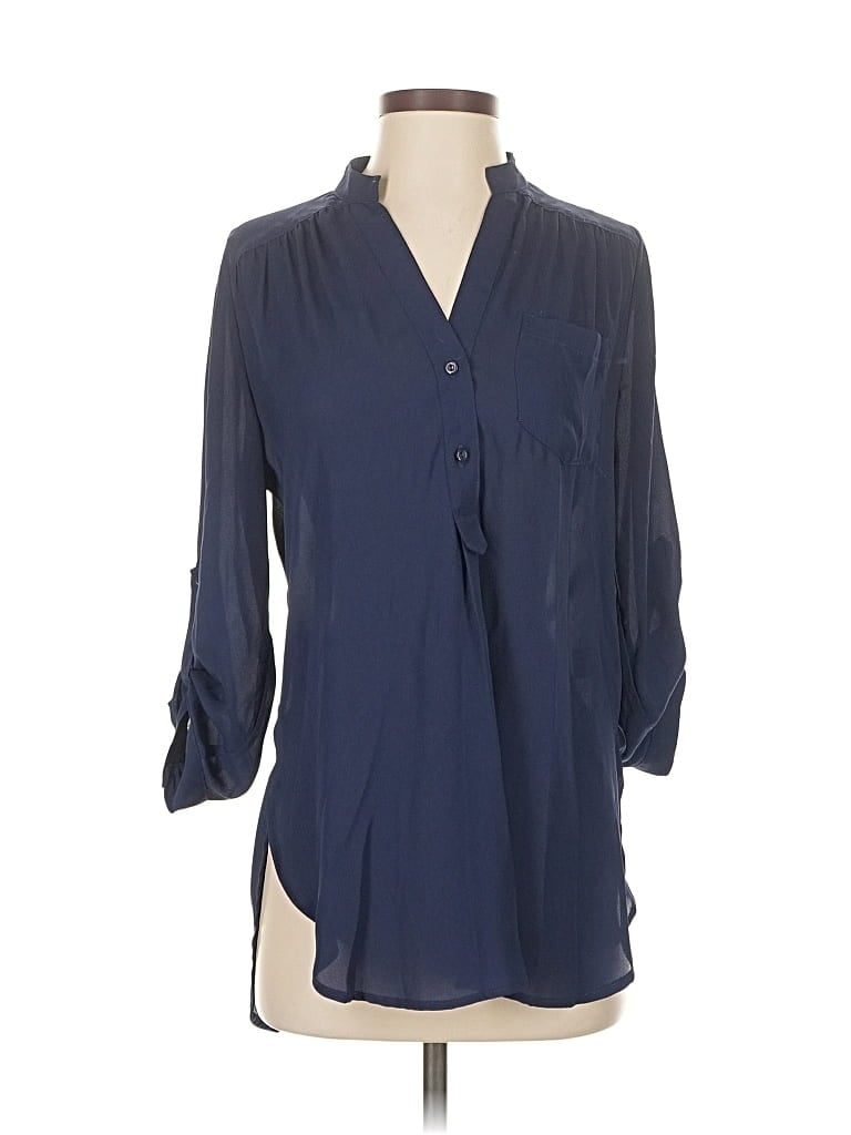 Pre-owned 41hawthorn 3/4 Sleeve Blouse In Blue